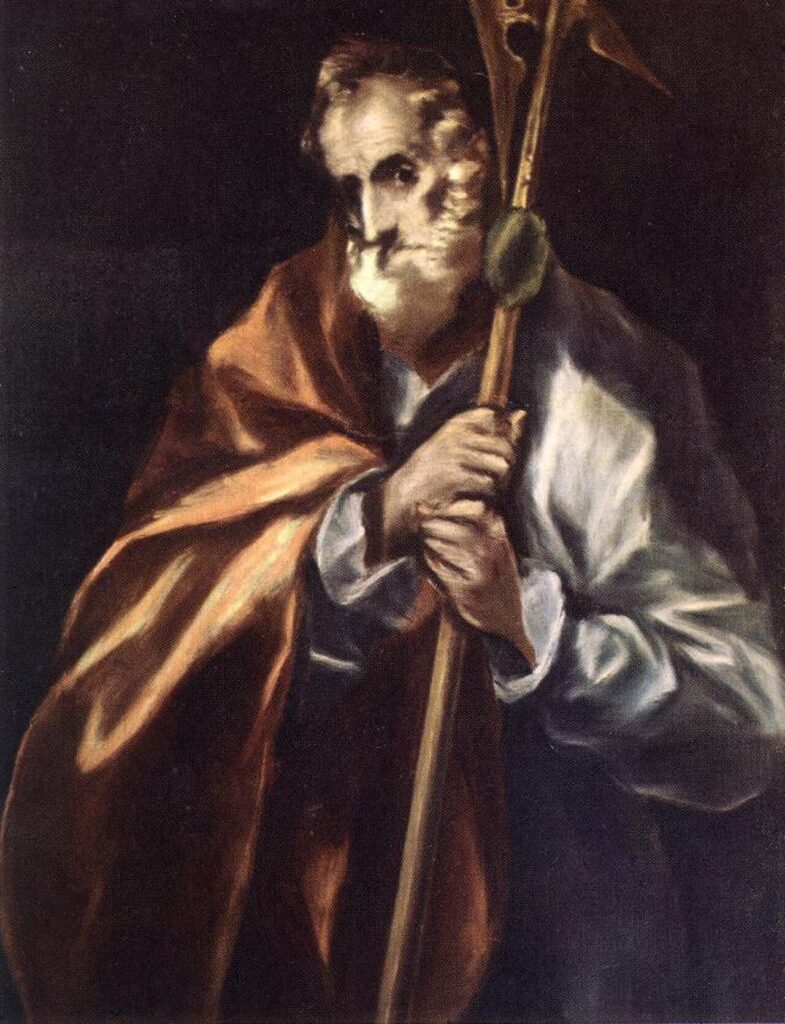 El Greco's portrait of the apostle Saint Jude Thaddeus holding a staff.