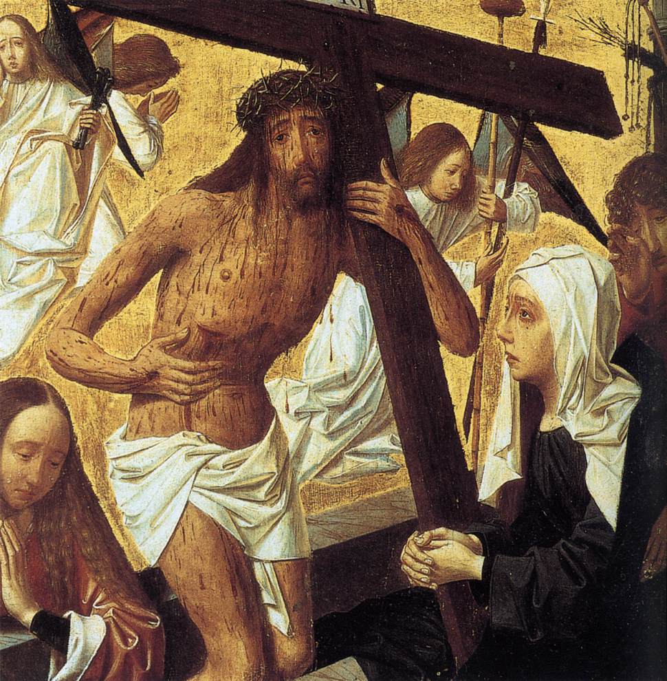 Christ as Man of Sorrows displaying his wounds.