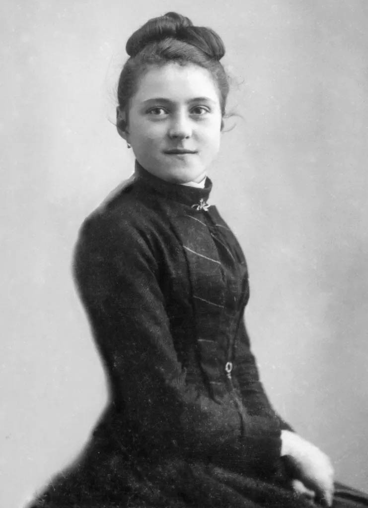 Period photograph of Saint Therese of Lisieux as a young girl in 1885.