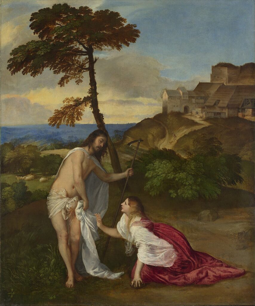 Titian risen Christ appearing to Mary Magdalene.